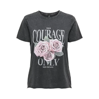 Abbildung von ONLY Damen ONLLUCY REG S/S JRS NOOS Top, Schwarz,S