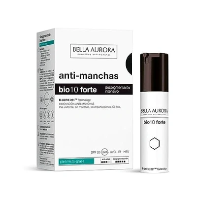 Abbildung von BELLA AURORA Intensives Anti Pigmentflecken Serum Bio10 Forte 30 ml, Depigmentierungsserum für Mischhaut bis Fettige Haut, mit B CORE 221™ Technologie und LSF 20 Sonnenschutz UVA, UVB IR