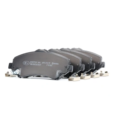 Abbildung von BREMBO P 11 022 Bremsbelagsatz mit akustischer Verschleißwarnung Zubehör DODGE: Nitro Off Road, Journey MPV, LANCIA: Voyager, JEEP: WRANGLER 3