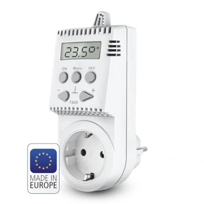 Abbildung von ELEKTROBOCK TS05 Steckerthermostat Einfach zu Bedienen Elektrische Heizungen Infrarotheizung und Heizlüfter Einstellbarer Temperaturbereich mit Frostschutz