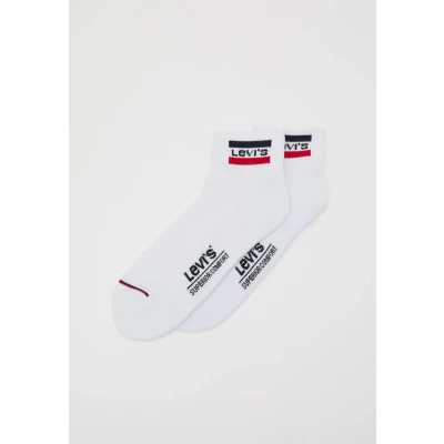 Abbildung von Levi&#039;s MID CUT LOGO 2 PACK Socken, Größe: 43 46, White