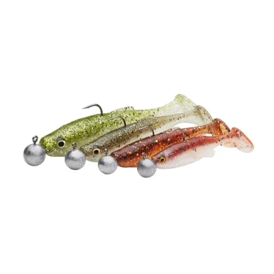 Abbildung von Savage Gear Fat Minnow 10,5cm + 10g Mix (4+4pcs) Darkwater Gummifisch