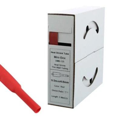 Abbildung von 5m Schrumpfschlauch 9,5mm &gt; 4,8mm rot