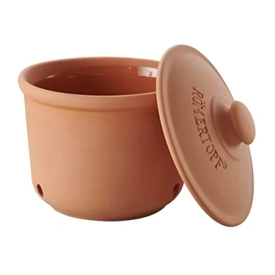 Abbildung von Römertopf Vorratstopf Medi aus natürlicher Keramik Aufbewahrungsbehälter Ø 16cm, Höhe 17cm