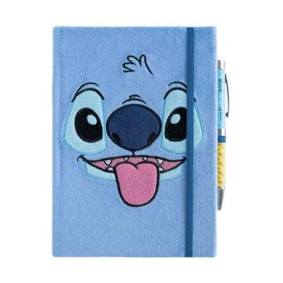 Abbildung von Grupo Erik Bullet Journal Notizbuch A5 Disney Stitch Plüsch Cover Hardcover Notizblock Tagebuch für Erwachsene und Kinder mit Projektor Stift Offizieller Fanartikel