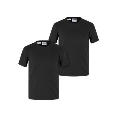 Abbildung von Urban Classics TEE 2PACK Tshirt basic für Kinder, Größe: 134/140, Black+black