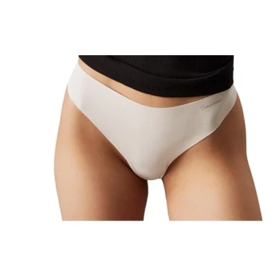 Abbildung von Calvin Klein Underwear Invisibles 3 PACK String Turbulence bone sand, Damen, Größe: Large, sand