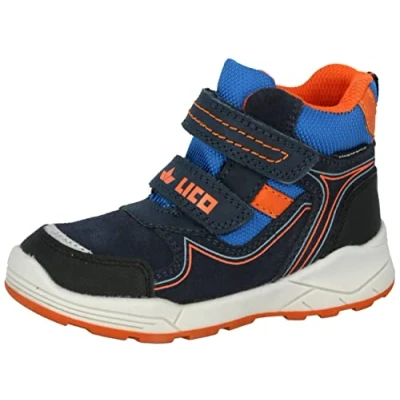 Abbildung von LICO Tarik V Unisex Sneaker high für Kinder, Größe: 29, Marine/orange Schuhe