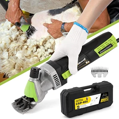 Abbildung von CGOLDENWALL Elektrische Schafschere 850W Ziegenschere Clipper Trimmer Wolle Scher Schaf Ziegen Tierhaar Schermaschine Werkzeug mit Schmieröl&amp;13 Gerade Zähne Klinge