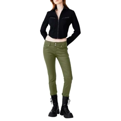 Abbildung von LTB Jeans Damen Molly M Jeans, Green Coated Wash 2836, 33W / 28L