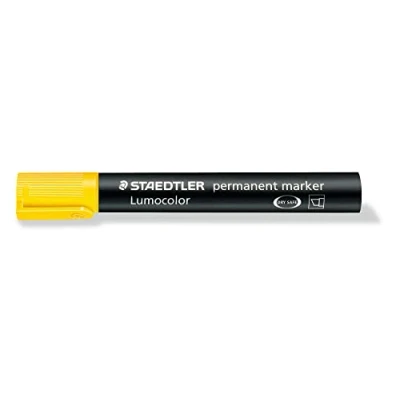 Abbildung von STAEDTLER 350 1 Lumocolor Marker permanent Keilspitze, 2 oder 5 mm, 10 Stück, gelb