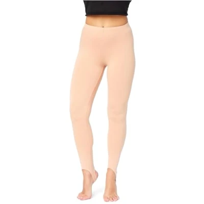 Abbildung von Bellivalini Damen Thermo Leggings Gefüttert mit Fußschlaufe für Winter Warme Apre Ski BLV50 321 (Hautfarben, XXL)
