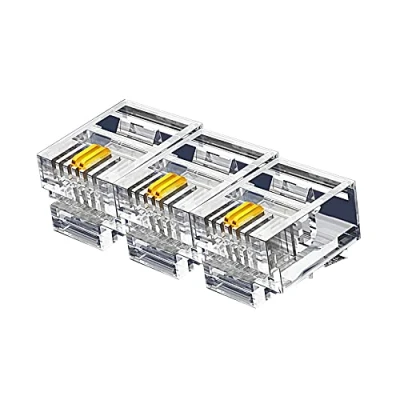 Abbildung von VIVOCH 100 Pcs RJ11 6P2C Telephone Connectors, Modular Plugs