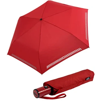 Abbildung von iX brella Automatik Kinderschirm Safety Reflex extra leicht rot
