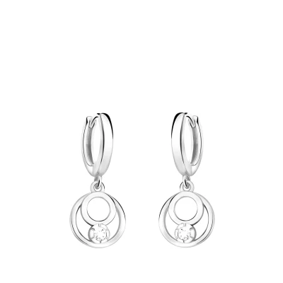Abbildung von Sofia Milani Doubled Circle Ohrringe, Damen, Größe: One Size, Silver