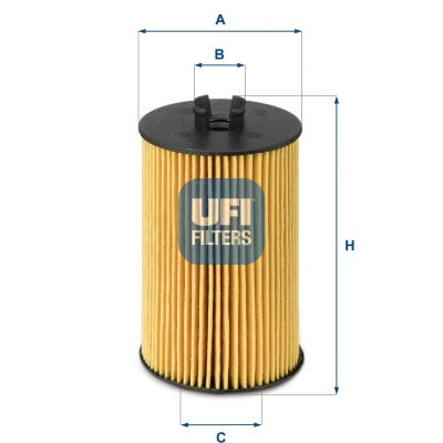 Abbildung von UFI 26.014.00 Kraftstofffilter Filtereinsatz VOLKSWAGEN: Golf 5, Touran I, Plus / Crossgolf, SKODA: Octavia 2 Combi, II Hatchback