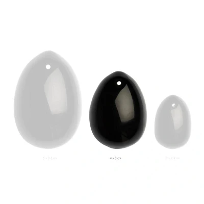 Abbildung von Yoni Ei Größe M black Obsidian