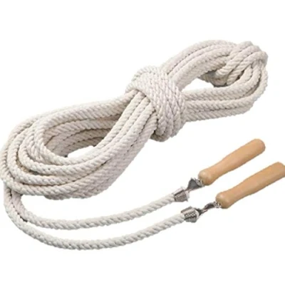 Abbildung von Springseil, 10 m langes Springseil mit Holzgriff für Kinder und Erwachsene, Beste Teamgruppe, Schule, Sport Outdoor Aktivitäten