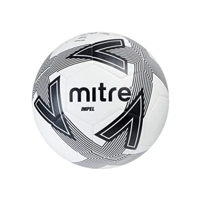 Abbildung von Mitre Impel L30P Fußball, hohe Strapazierfähigkeit, Formbeständigkeit, Weiß/Schwarz, 3