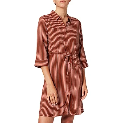 Abbildung von ONLY Onltamari Blusenkleid, Damen, Größe: 38, Tortoise shell/cloud dancer