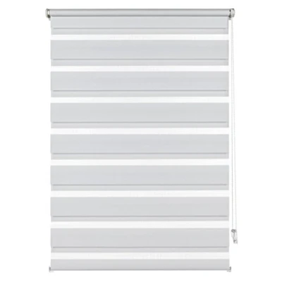 Abbildung von Deco Company Duo Klemmrollo, Doppelrollo, Rollo für Fenster ohne Bohren, Alle Montage Teile inklusive, Polyester, 55 x 150 cm, Weiß