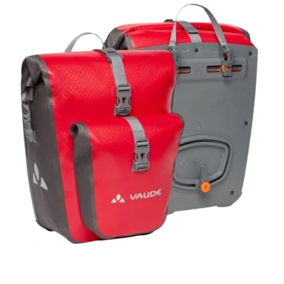 Abbildung von VAUDE Fahrradtaschen für Gepäckträger Aqua Back Plus, 2 x Hinterradtaschen wasserdicht, 51 Liter Gesamtvolumen, Fahrrad Gepäckträgertasche hinten, einfache Befestigung Made in Germany