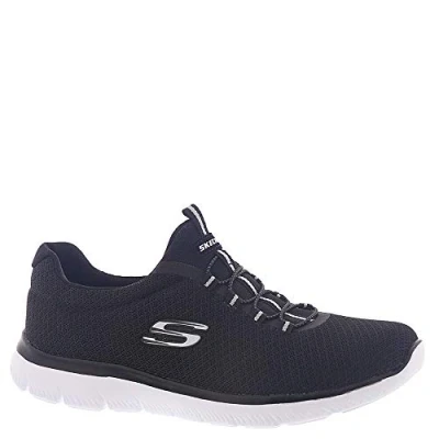 Abbildung von Skechers Damen Schwarz 007 Sneaker, Black White BKW, 38 EU