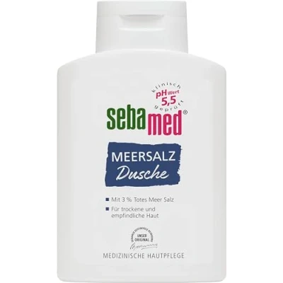 Abbildung von SEBAMED Meersalz Dusche, seifenfreie Reinigung für empfindliche und trockene Haut, ohne Mikroplastik 200ml