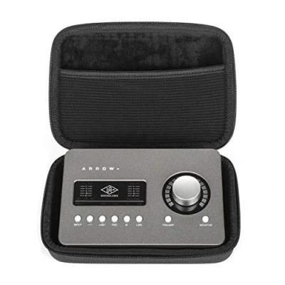 Abbildung von Analog Cases GLIDE Case für Focusrite Scarlett 4i4 / Universal Audio Arrow &amp; vergleichbare Interfaces (Transporttasche aus langlebigem, geformtem EVA/Nylon, robuster Gummitragegriff), Schwarz