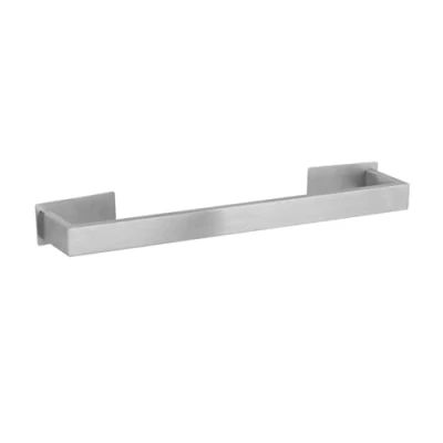 Abbildung von WENKO Turbo Loc Badetuchstange UNO Genova Matt 40 cm, Handtuchstange aus Edelstahl ideal für Badetücher oder Handtücher, Befestigen ohne Bohren, rostfrei, (B x H T): 41 4,4 7,6 cm