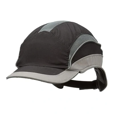 Abbildung von 3M™ First Base™ 3 Anstoßkappe 2031219, Elite, Schwarz/Grau, verkürzter Schirm, 55 mm