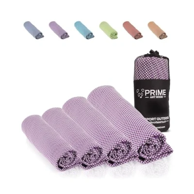 Abbildung von PRIME ART WOOD Bambus Handtuch 100x50 cm Lila