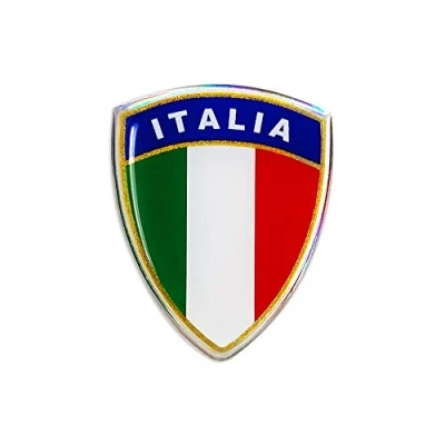 Abbildung von 4R Quattroerre.it 495 3D Aufkleber klassischer Schild Italien, Transparentem