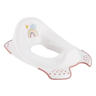Abbildung von keeeper Rainbow Kinder Toilettensitz, Ab ca. 18 Monate bis 4 Jahre, Anti Rutsch Funktion, Ewa, Weiß