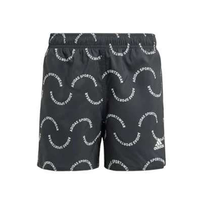 Abbildung von adidas Jungen Sportswear Wave Print CLX Swim Shorts Kids Badeanzug, Black/Off White, 5 6 Years