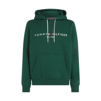 Abbildung von Tommy Hilfiger LOGO Hoody Kapuzenpullover, Herren, Größe: Small, Ornamental green