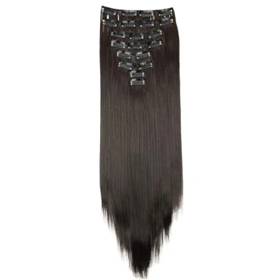 Abbildung von CAISHA XXL 50cm 8 Teile Set CLIP IN EXTENSIONS Nicole Haarverlängerung Haarteil Glatt Schokobraun CES103
