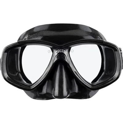 Abbildung von Cressi Perla Unisex Erwachsene Schnorchelmaske, Schwarz/Schwarz, Einheitsgröße
