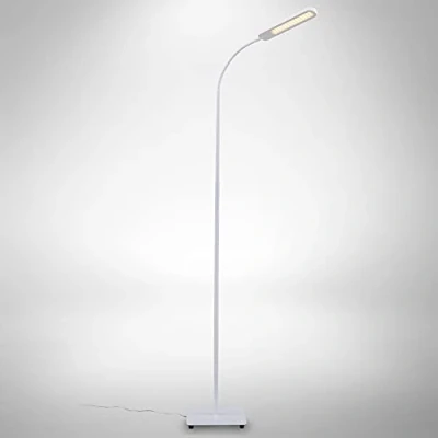 Abbildung von B.K.Licht LED Stehlampe dimmbar, warmweiß bis kaltweiß einstellbar, Touch, Leselampe, Deko Wohnzimmer, Lampe, Deckenfluter, Bogenlampe, Standleuchte, Wohnzimmerlampe, 21x21x135 cm, Weiß