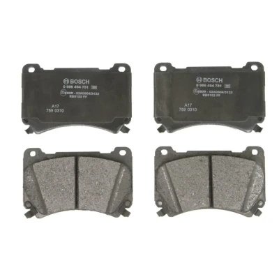 Abbildung von BOSCH 0 986 494 781 Bremsbelagsatz Low Metallic mit akustischer Verschleißwarnung Anti Quietsch Blech SUBARU: WRX Saloon