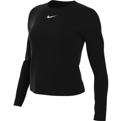 Abbildung von Nike Dri Fit Swift Element UV Crew Neck Lauftop Damen Schwarz, Größe XL