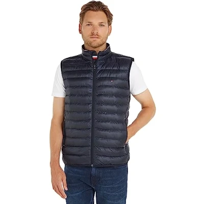 Abbildung von Tommy Hilfiger Packable Recycled Weste, Herren, Größe: Small, Desert sky