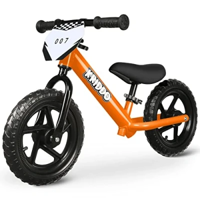 Abbildung von KRIDDO Kinder Laufrad ab 2 Jahren, Lauflernrad Spielzeug für 18 Monate bis 5 Jahre, 12 Zoll mit individualisierbarem Schild, Geschenk Fahrrad Jungs und Mädchen, Baby Balance Bike(2 3 Jahre), Orange