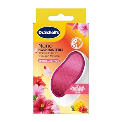 Abbildung von Dr. Scholl’s Nano Glas Hornhautfeile Weiche Füße in wenigen Minuten, Hornhautentferner, Special Edition Rosa, Pediküre, Geeignet für Nasse oder Trockene Füße, Hornhaut Entfernen Fuß, Fußpflege