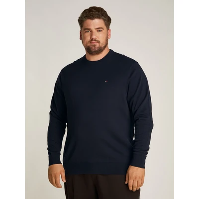 Abbildung von Tommy Hilfiger Herren Pullover Essential Cotton Rundhalsausschnitt, Blau (Desert Sky), XXL