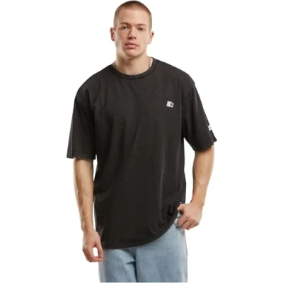 Abbildung von Starter Essential TEE Tshirt basic, Herren, Größe: Large, Black acid washed