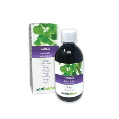 Abbildung von Ginkgo (Ginkgo biloba) Blätter Alkoholfreier Urtinktur Naturalma Flüssig Extrakt Tropfen 500 ml Nahrungsergänzungsmittel Veganer