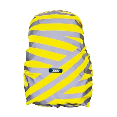 Abbildung von ABUS reflektierender Regenschutz für Rucksäcke Lumino X Urban Cover wasserdichter &amp; sichtbarer Rucksacküberzug Gelb/Silber