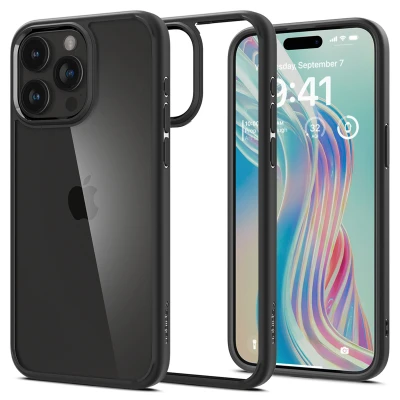 Abbildung von Spigen Ultra Hybrid TPU Back Cover Schwarz Apple iPhone 15 Pro Max