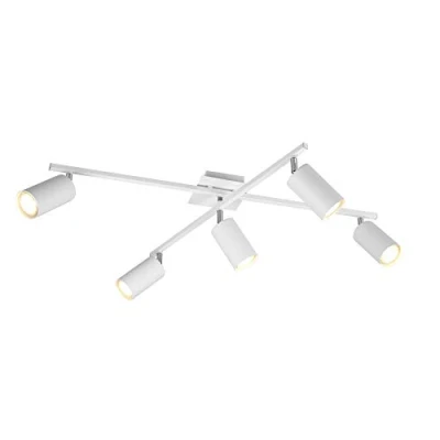 Abbildung von Trio Leuchten Deckenleuchte Marley 612400501, Metall Weiß matt, 5 flammig, exkl. 1 x GU10